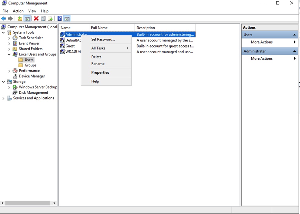 Change Windows VPS password